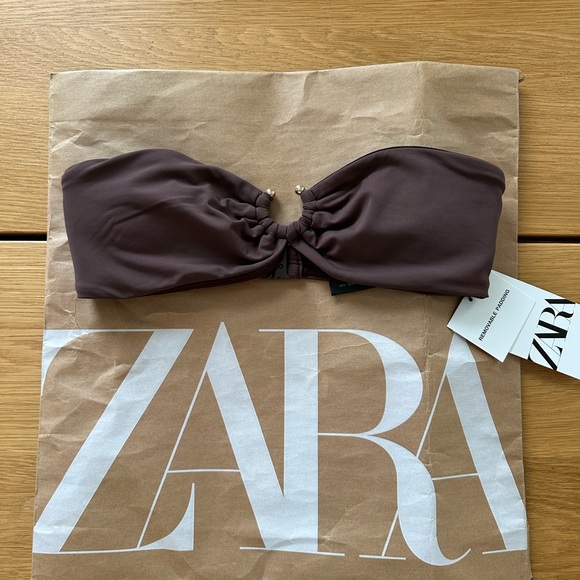 Zara Chocolate Bikini with Gold Accent - Picture 2 of 10
